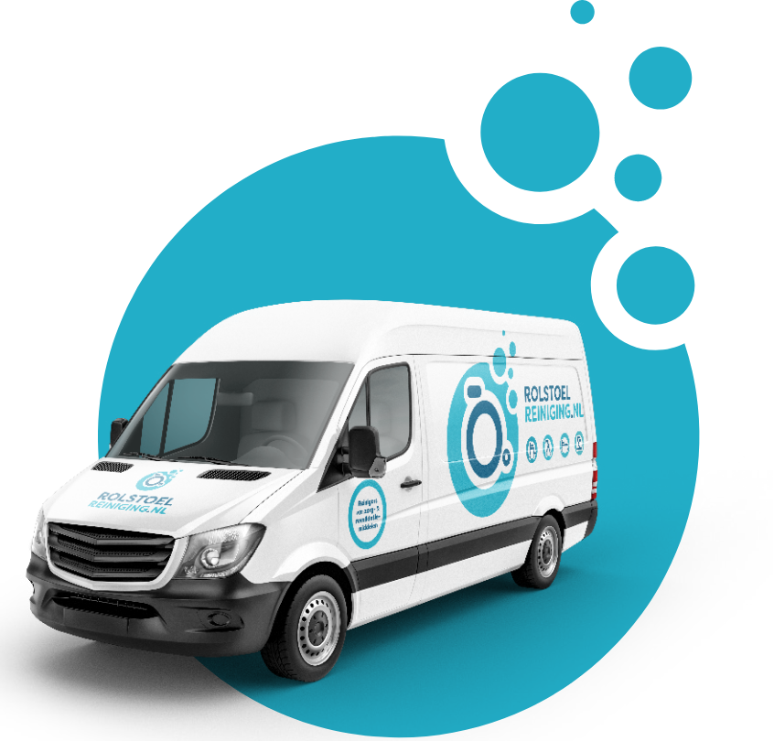 Bus met nieuwe logo van rolstoelreiniging