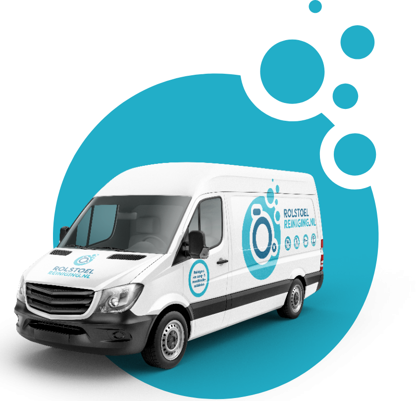 Bus met nieuwe logo van rolstoelreiniging